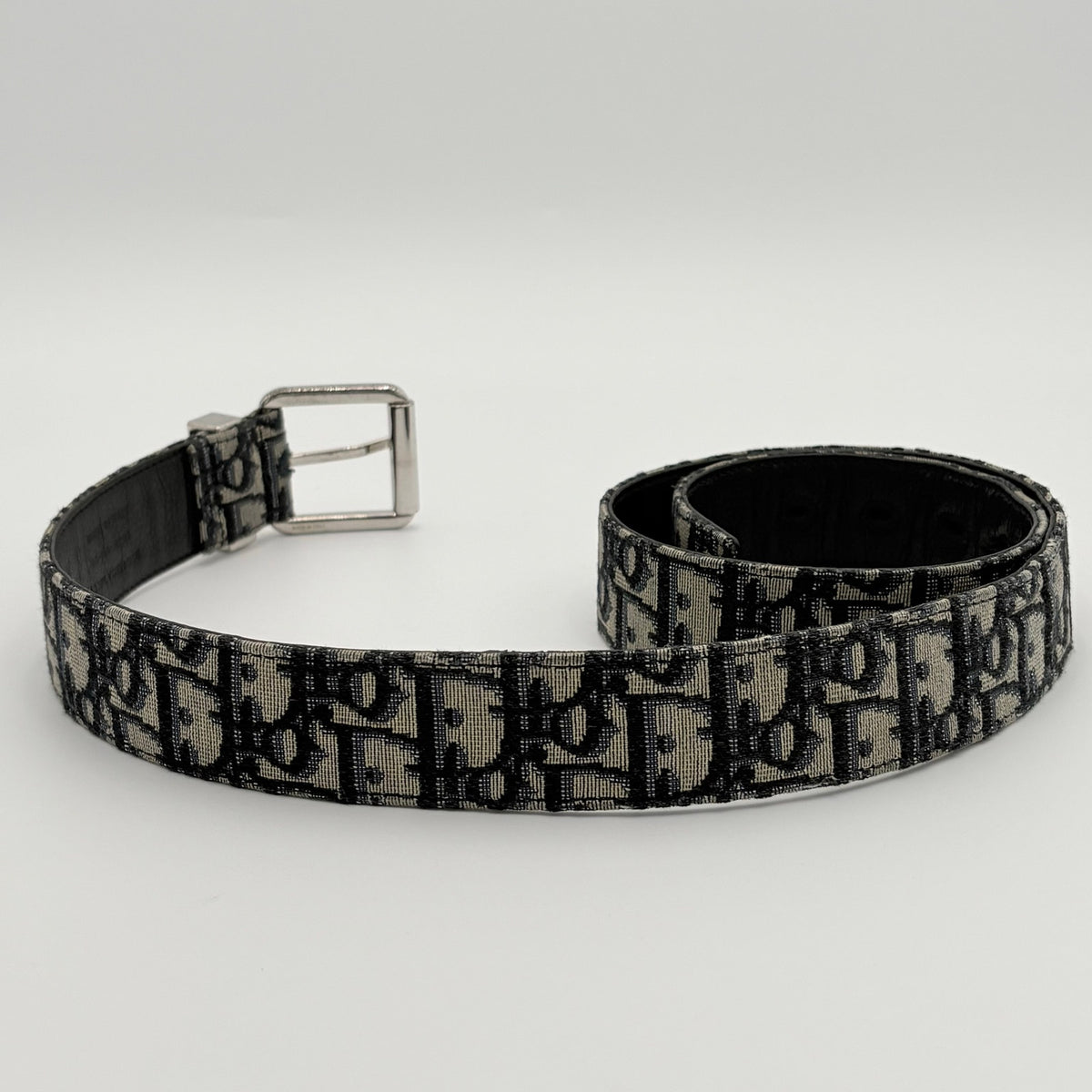 Oblique Jacquard Belt Beige Black — photo 4