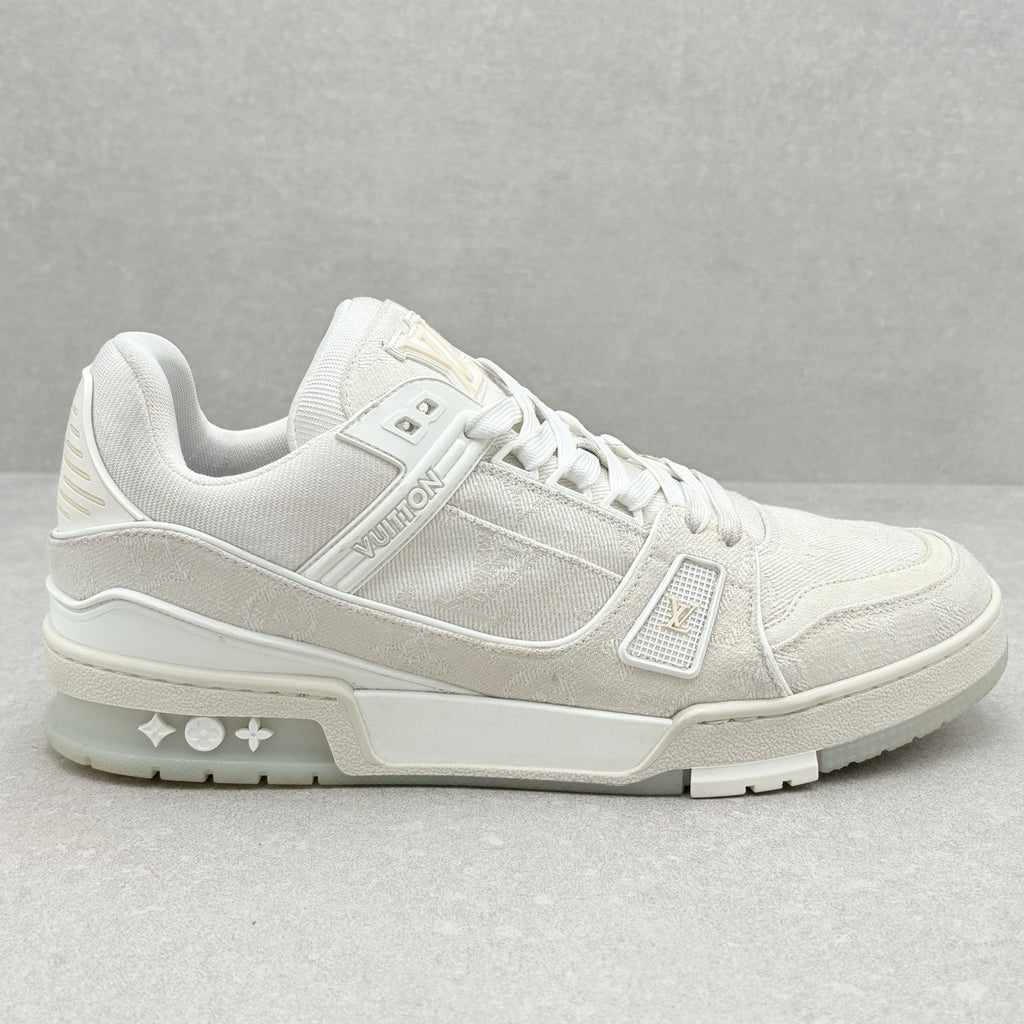 Louis Vuitton Trainer Denim ' Beige ' | Size 8.5 LV (9.5-10 US)
