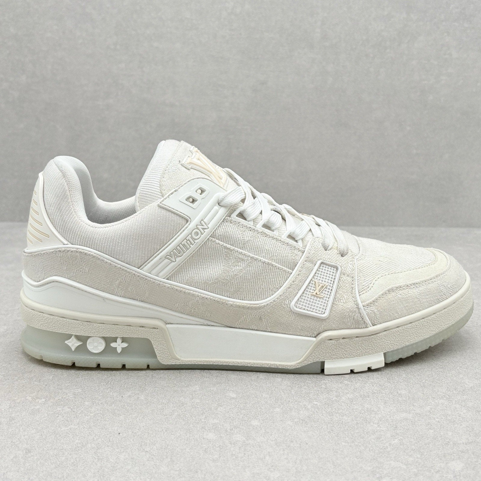 Louis Vuitton Trainer Denim ' Beige ' | Size 8.5 LV (9.5-10 US)