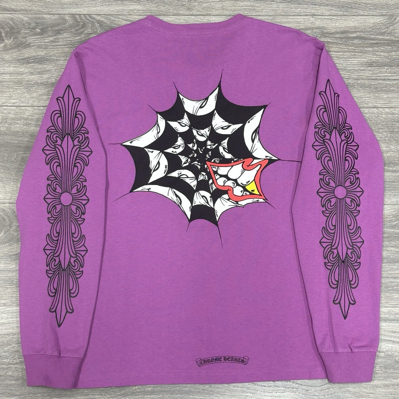 Matty Boy Spider Web Long Sleeve T-shirt Black Purple