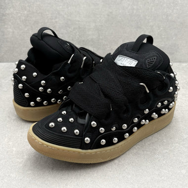 Studded Curb Sneaker Black
