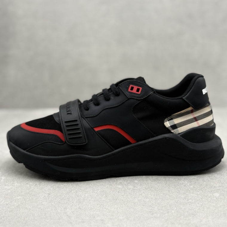 Burberry Leather Vintage Check Sneaker Black — photo 8