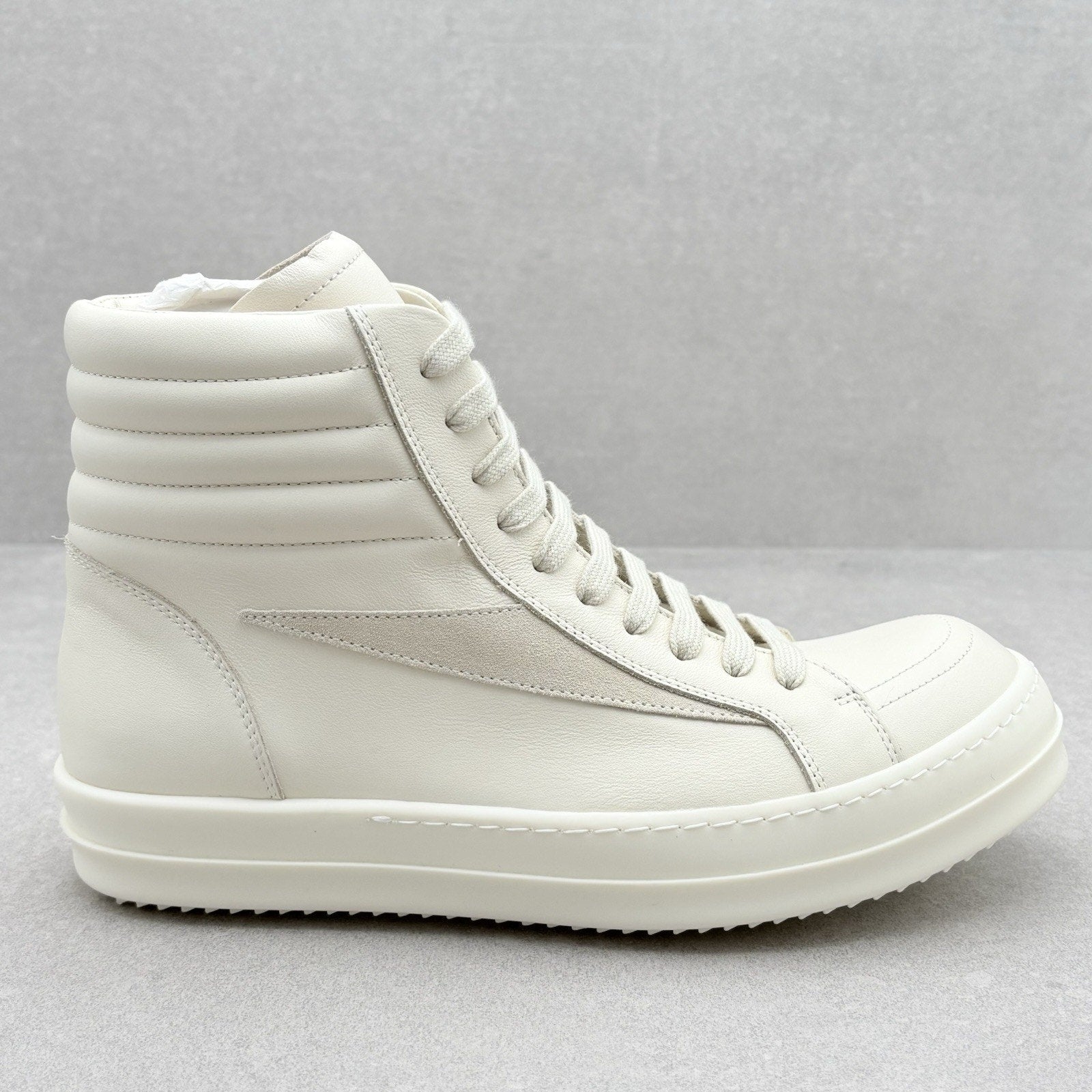Rick Owens Lido DRKSHDW Vintage High Top ' Natural Milk ' | Size 41 (8 US)