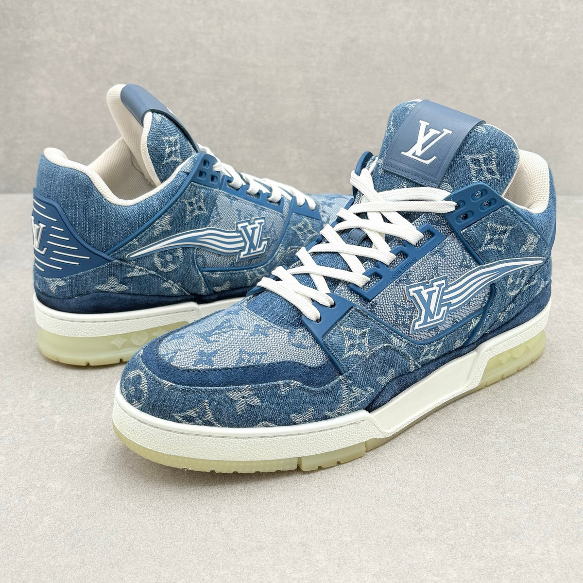 Monogram Denim Trainer Mid