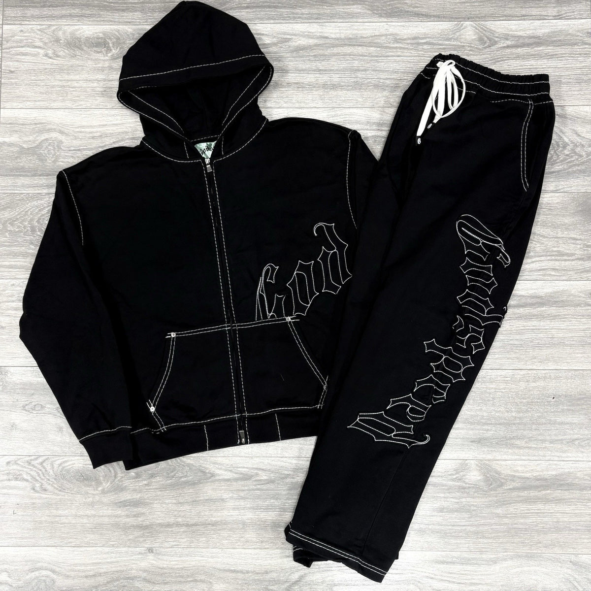 Stitched OG Logo Sweatsuit Black