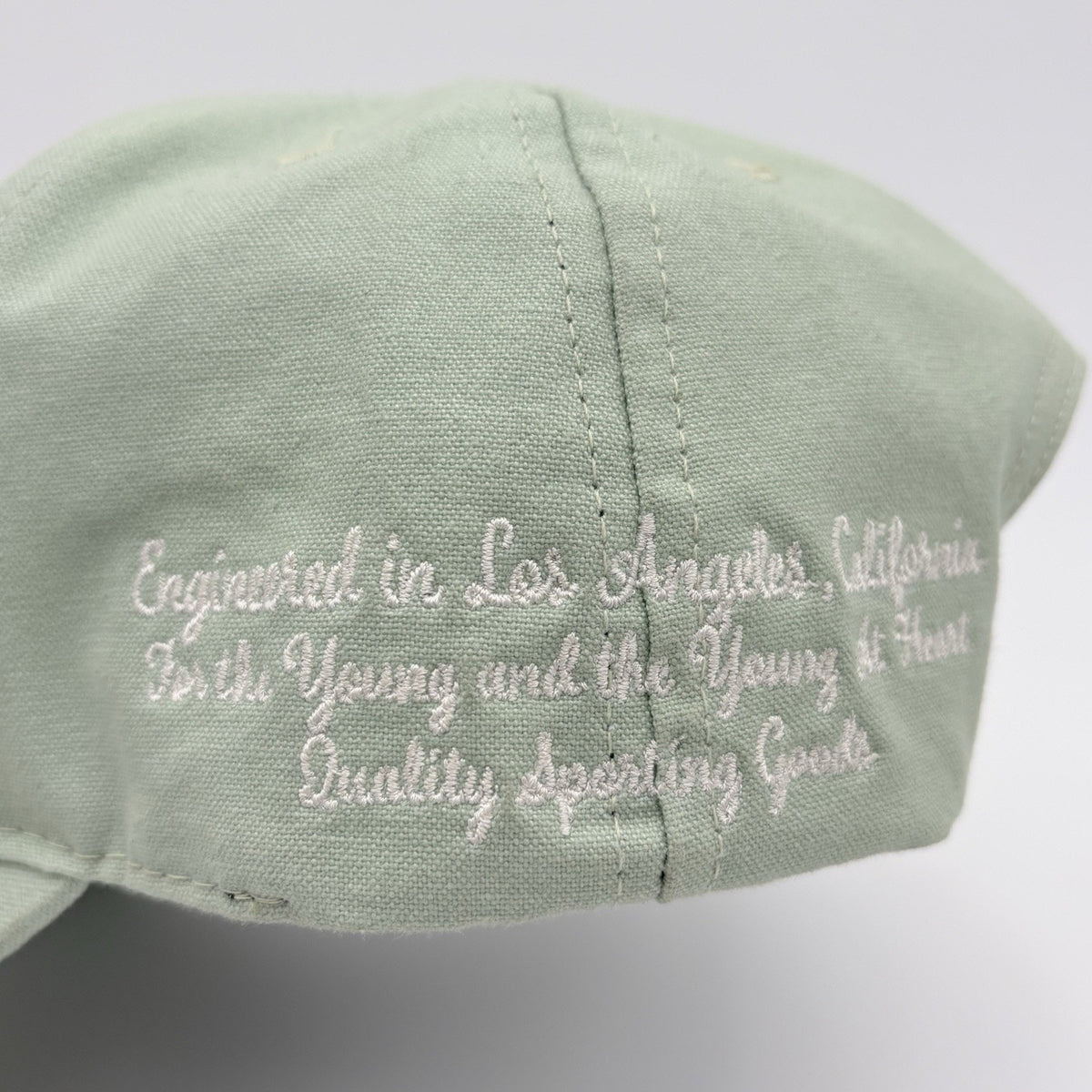 Chenille MA Patch Canvas Hat Frosty Green — photo 5
