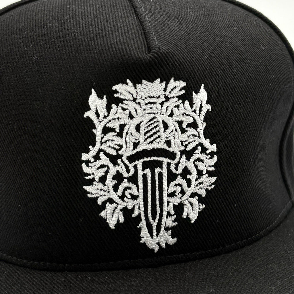 BRAND NEW! - Chrome Hearts Dagger Logo Denim Baseball Hat ' Black '