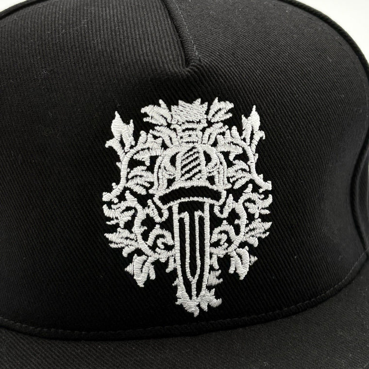 Dagger Logo Denim Baseball Hat Black — photo 4
