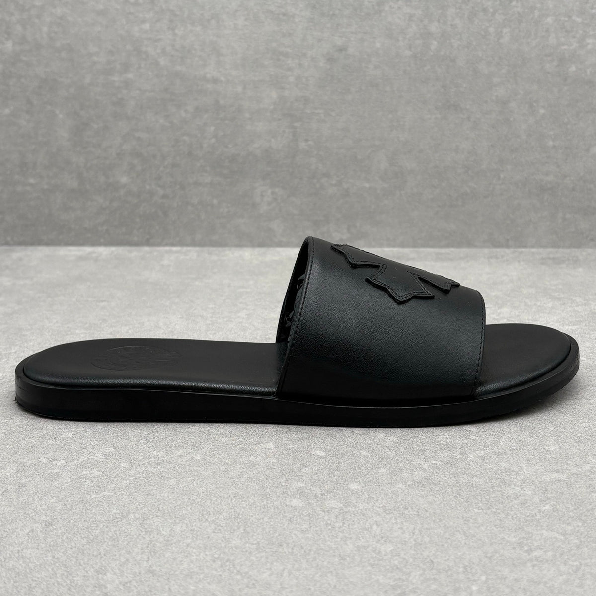 Leather Slides Black — photo 2
