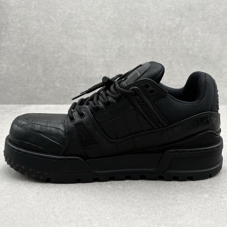 Alligator Print Maxi Sneaker Black — photo 4