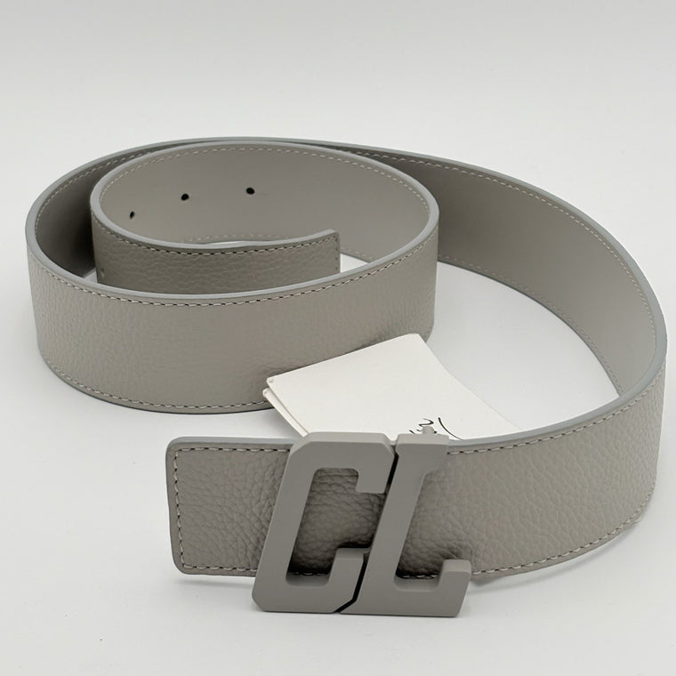 Happy Rui CL Logo Belt Grey Leather — photo 12