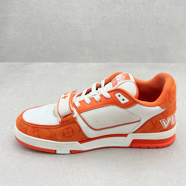 Denim Strap Trainer Orange White — photo 4