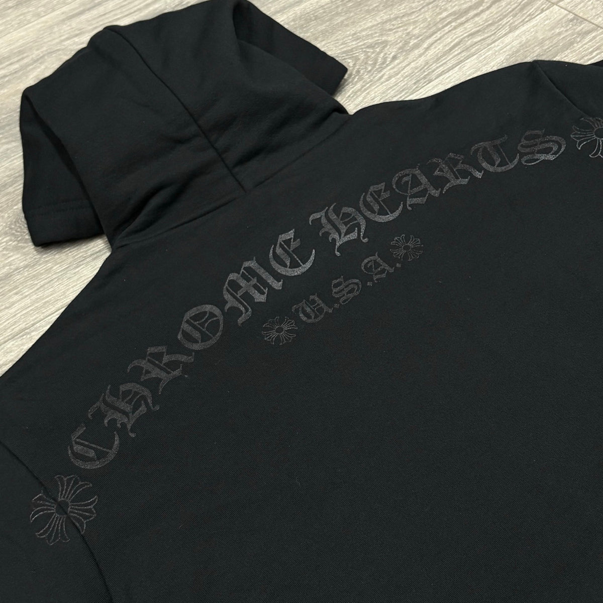 Floral Horseshoe Hoodie 'Black' — photo 8