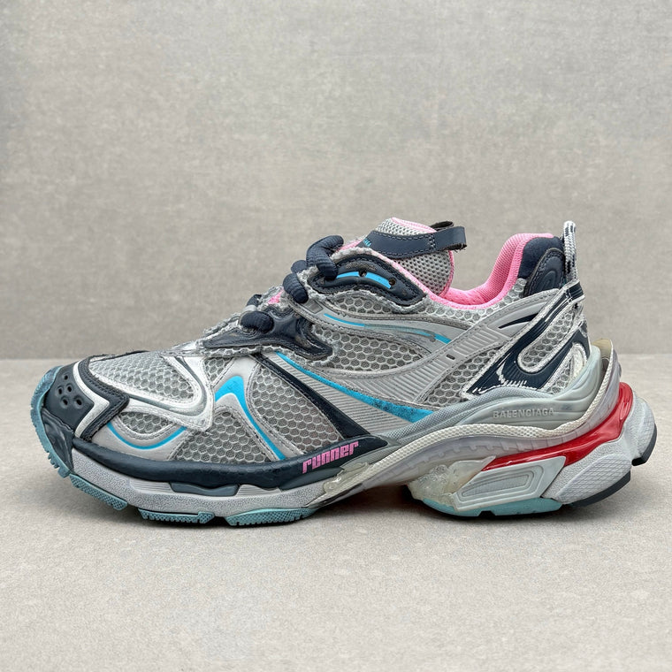 Balenciaga Runner Sneaker Gray Pink Blue — photo 8