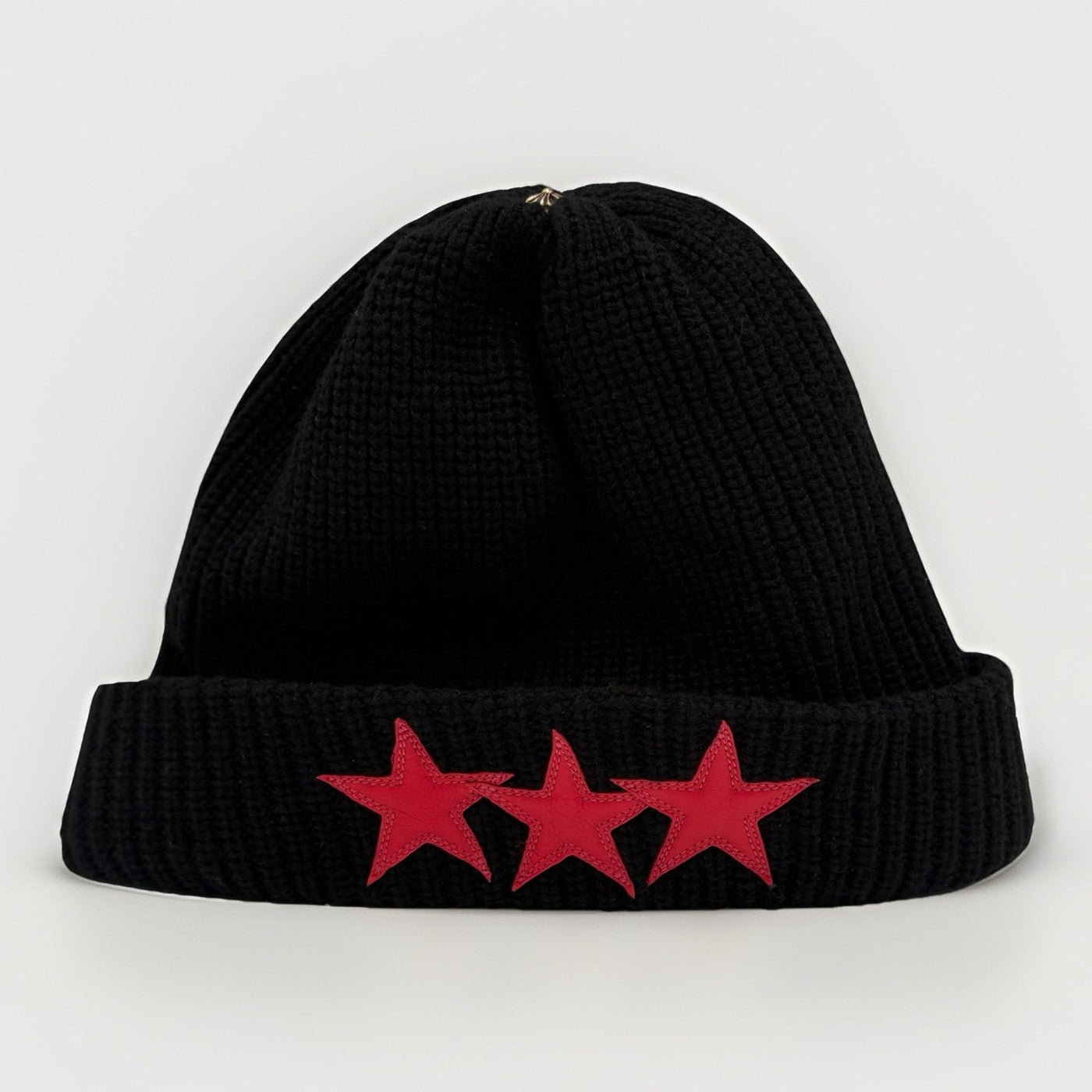 Triple Star Sludge Beanie Black Red