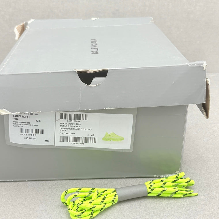 Balenciana Triple S Sneaker Neon Yellow — photo 14