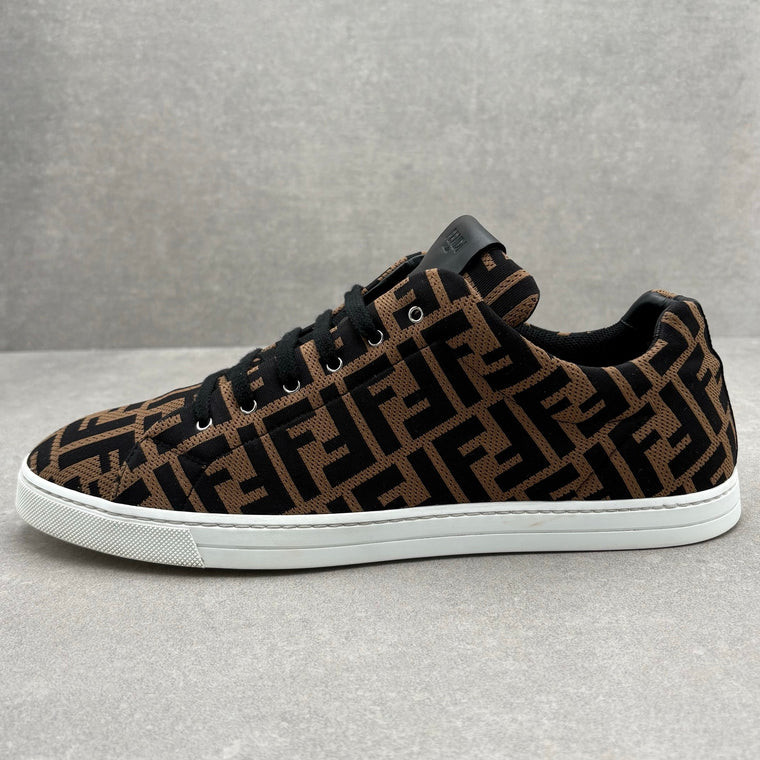 FF Motif Lace Up Low Top Sneaker Almond Black — photo 8