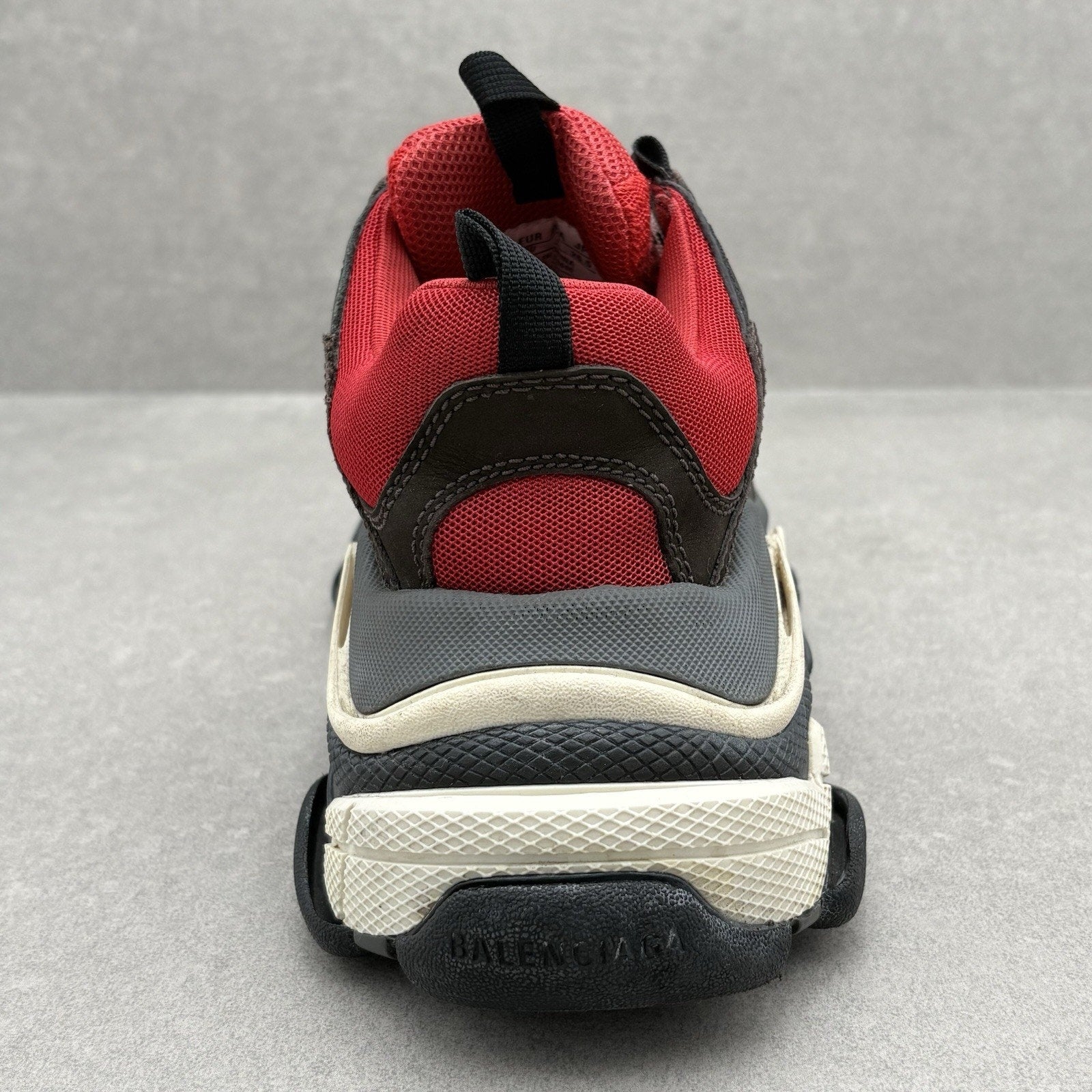 Balenciaga Triple S ' Red Black ' Pre-Distressed ' | Size 40 (7 US)