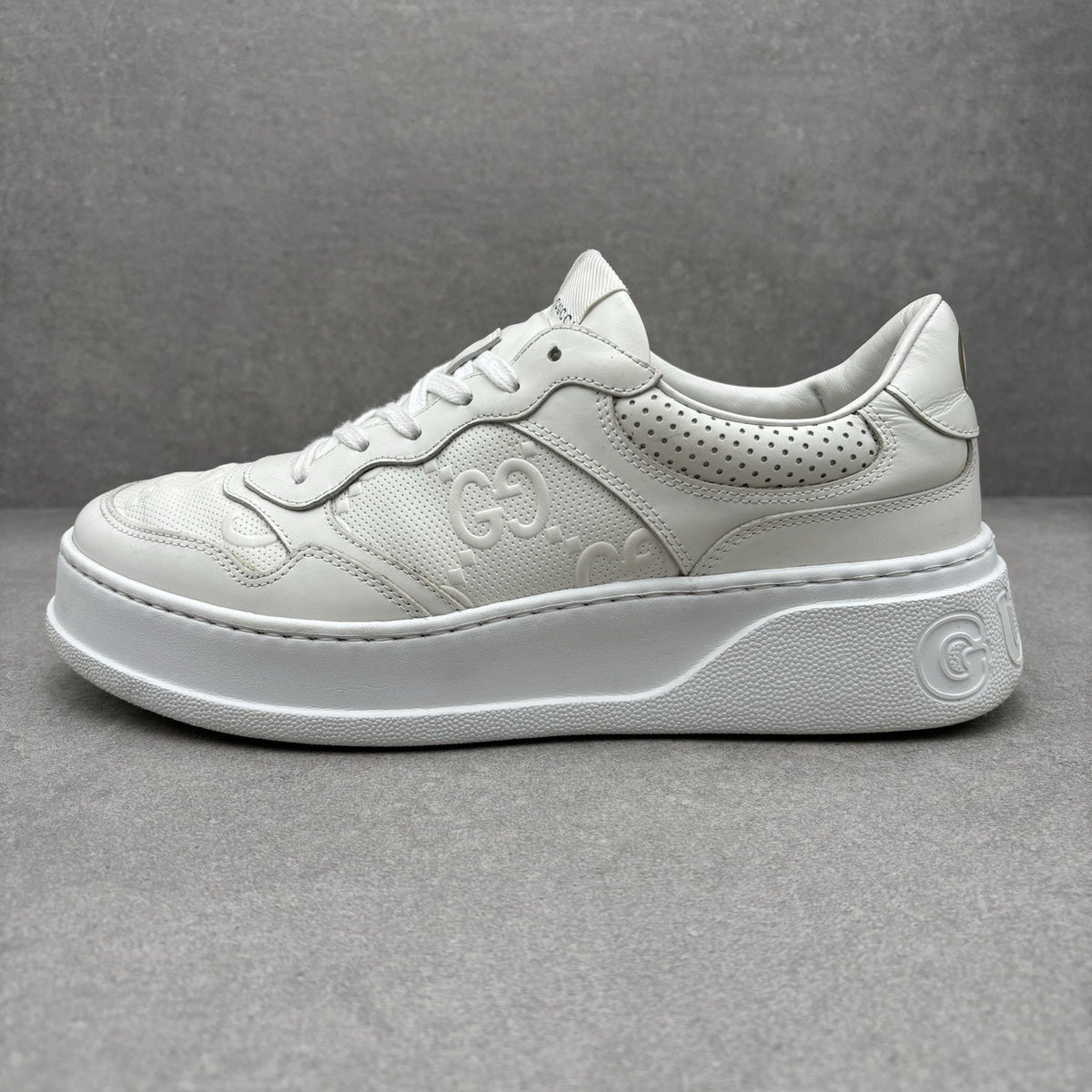 GG Embossed White Leather — photo 8