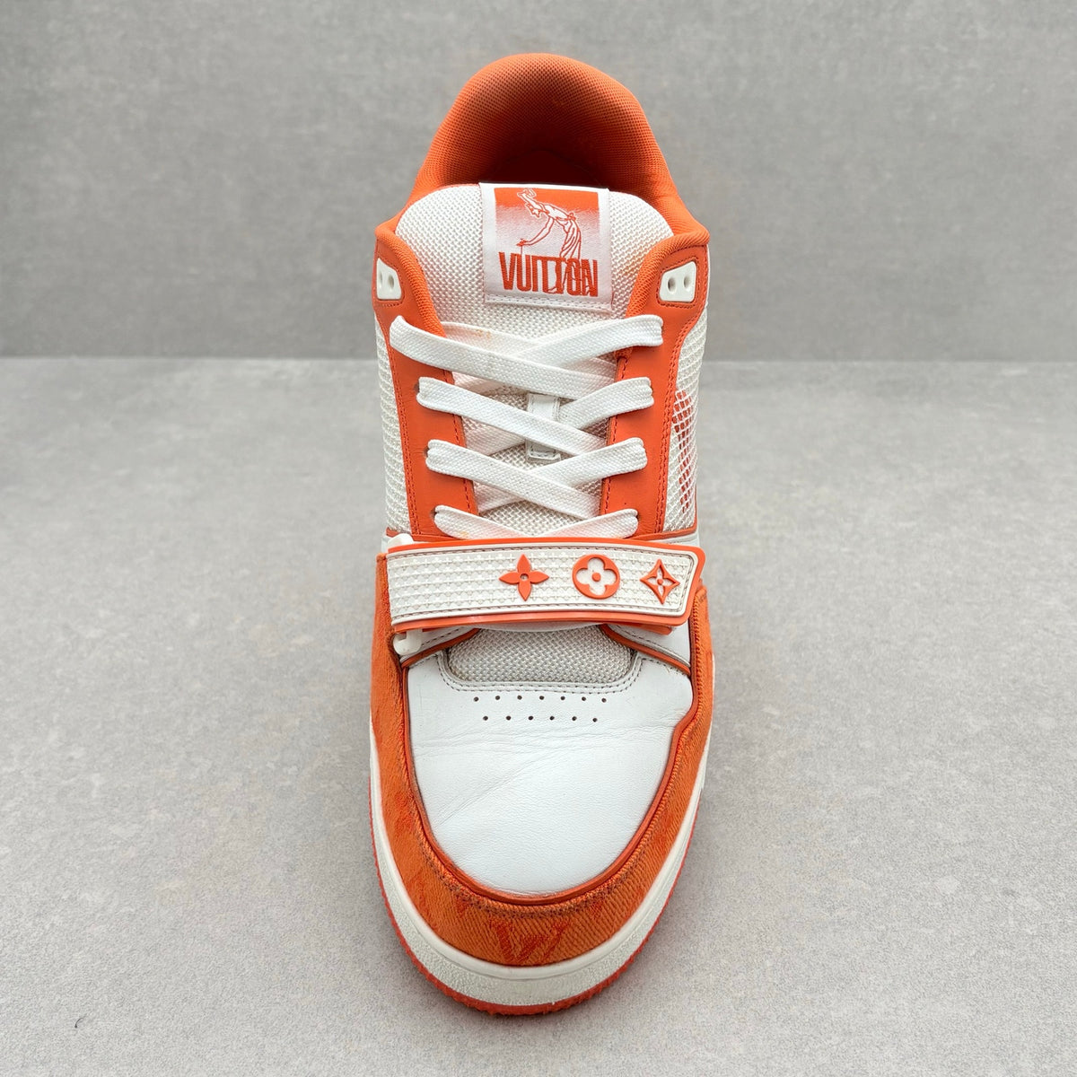 Denim Strap Trainer Orange White — photo 11