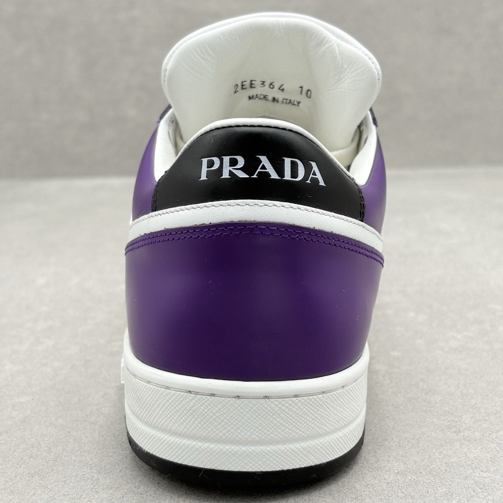 Prada Downtown Leather Sneakers ' White Purple ' | Size 10 UK (11 US)