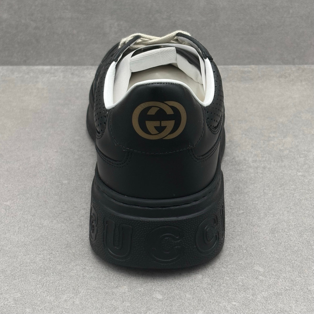 GG Embossed Leather Sneaker Black — photo 3