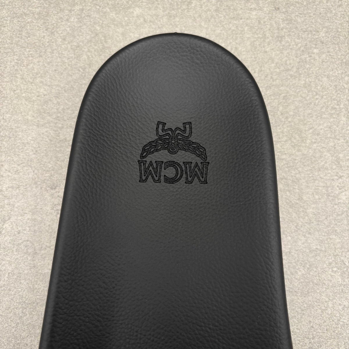 MCM Monogram Print Rubber Slides Black Splash Green — photo 7