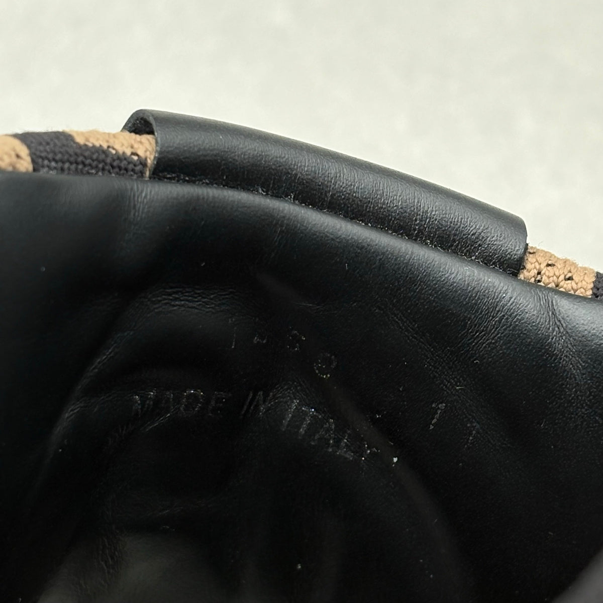 FF Motif Lace Up Low Top Sneaker Almond Black — photo 13