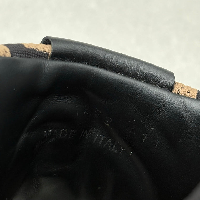 FF Motif Lace Up Low Top Sneaker Almond Black — photo 13