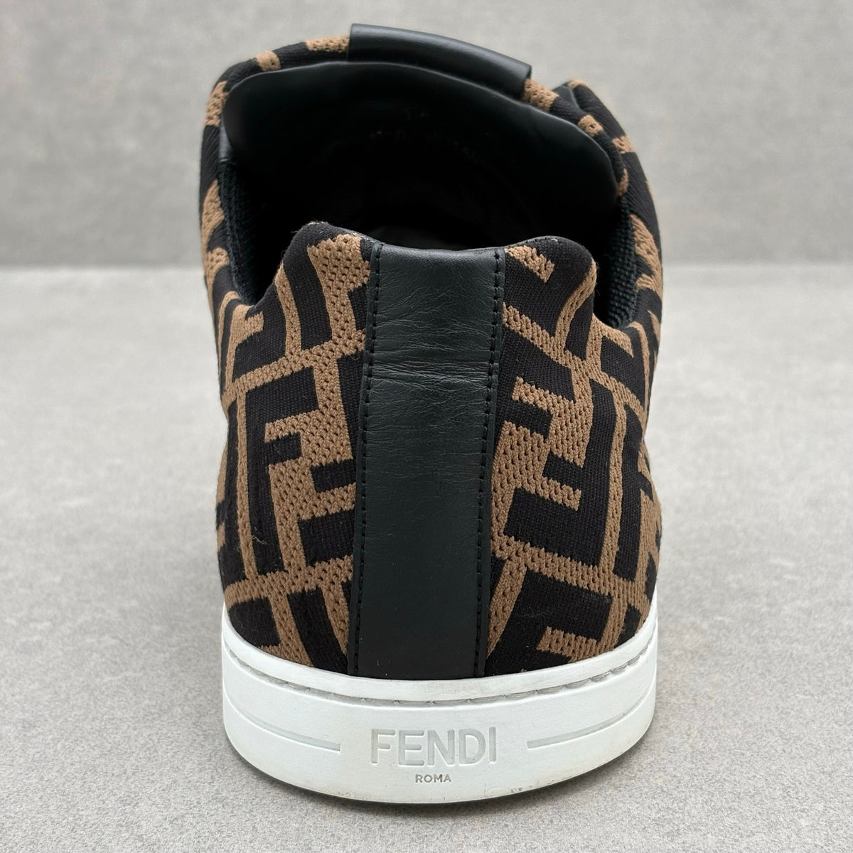 FF Motif Lace Up Low Top Sneaker Almond Black — photo 3