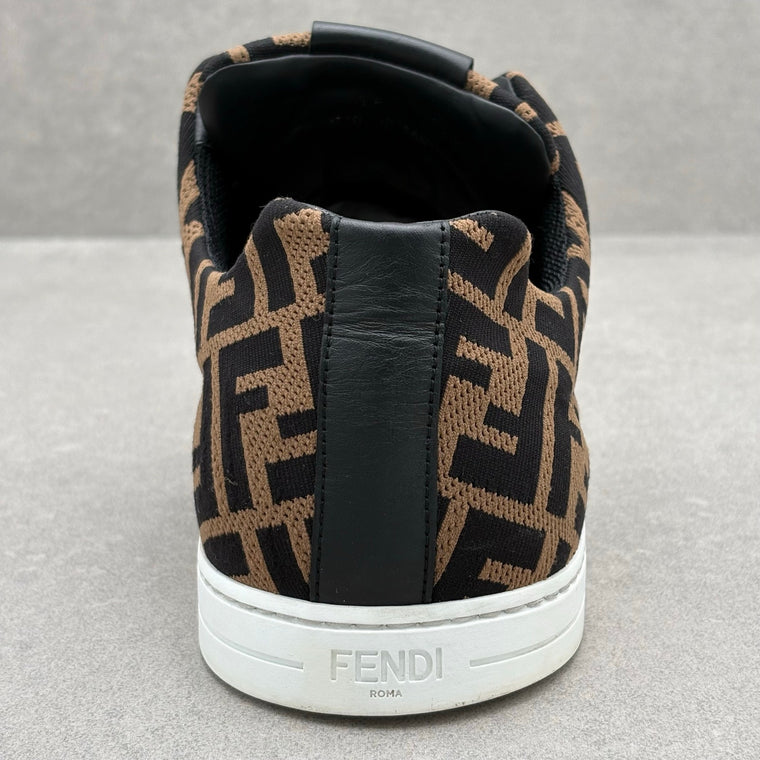 FF Motif Lace Up Low Top Sneaker Almond Black — photo 3