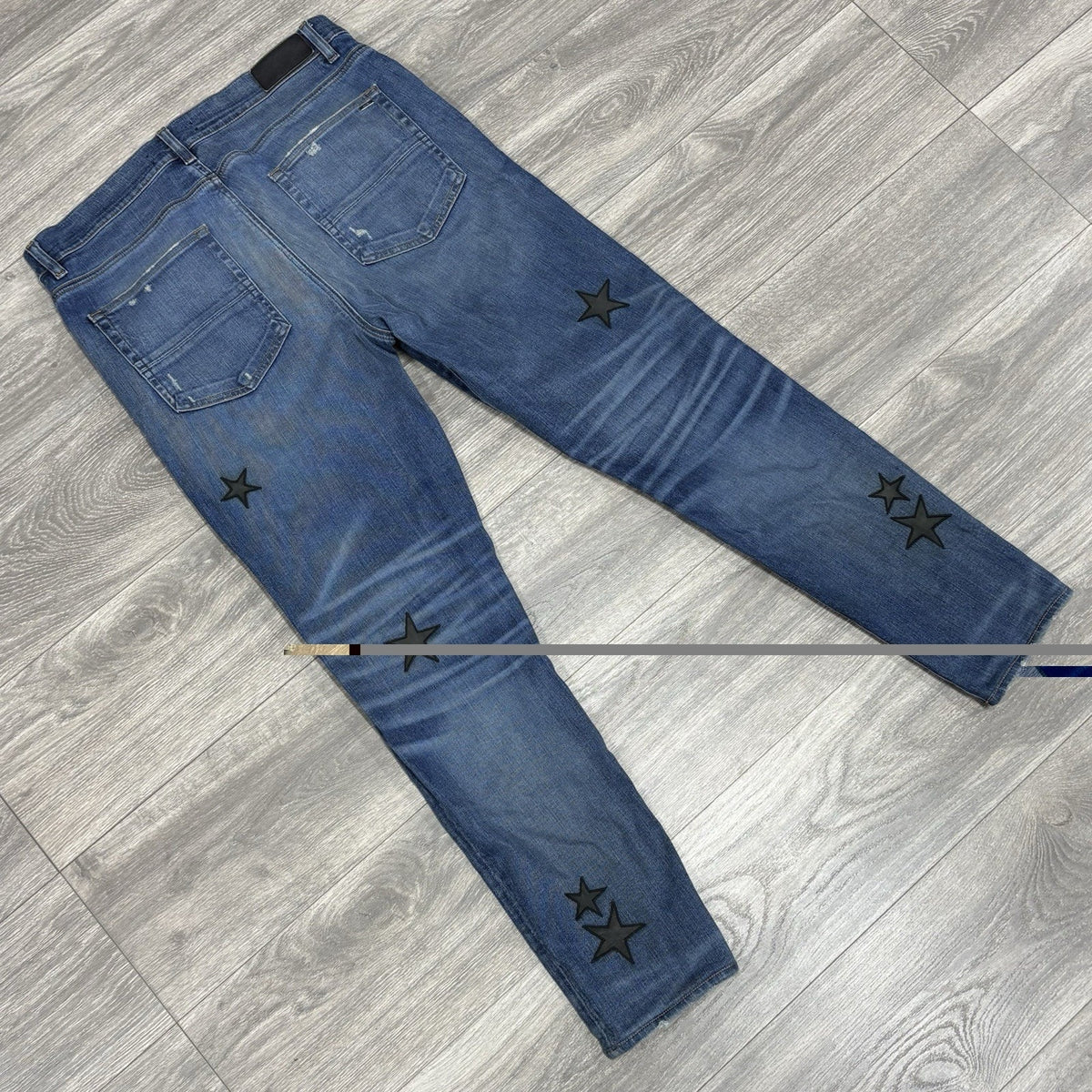 Jeans Black Star Patches — photo 7