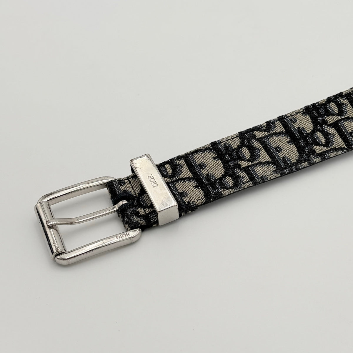 Oblique Jacquard Belt Beige Black — photo 5