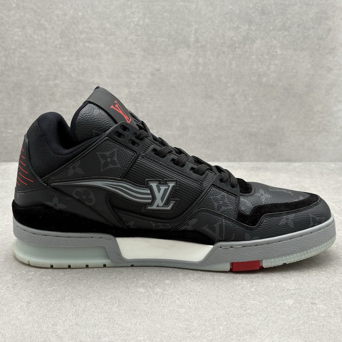Trainer Mid Black Monogram Red — photo 10