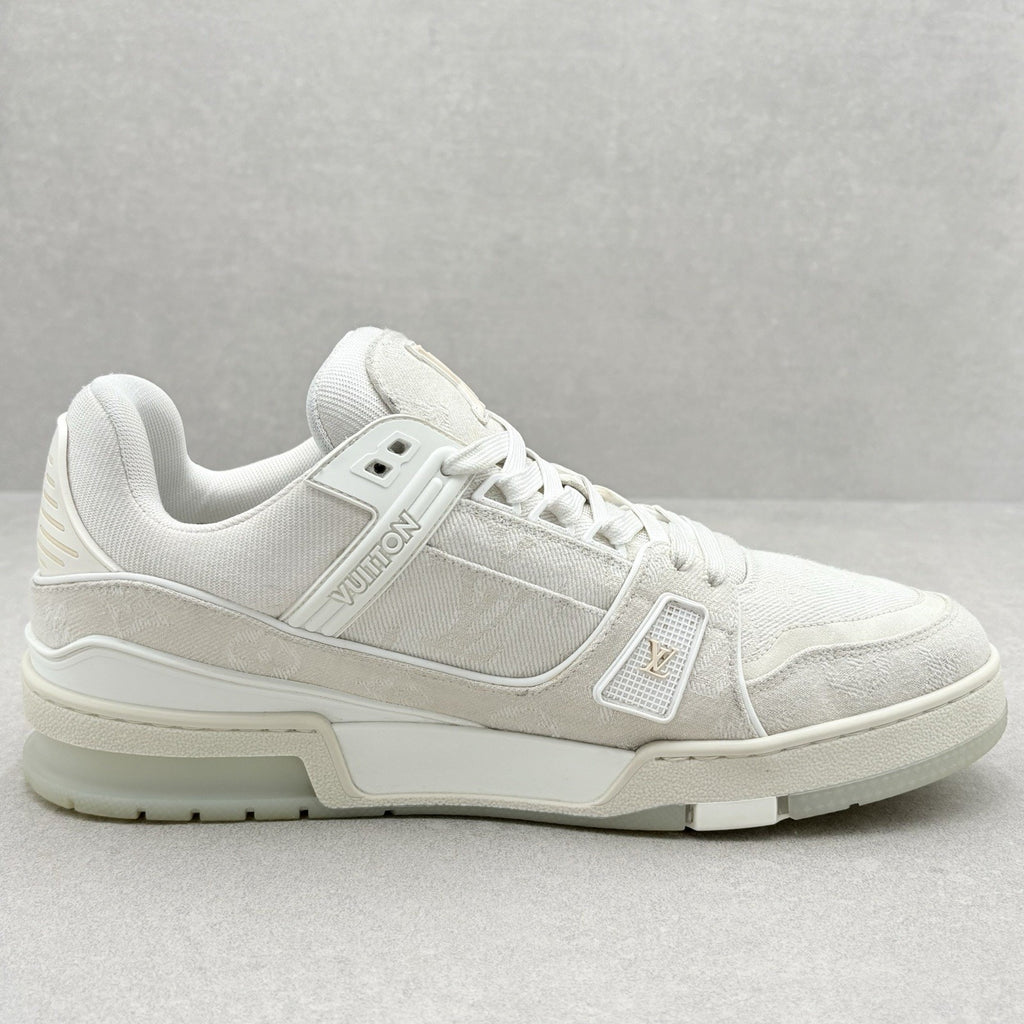 Louis Vuitton Trainer Denim ' Beige ' | Size 8.5 LV (9.5-10 US)