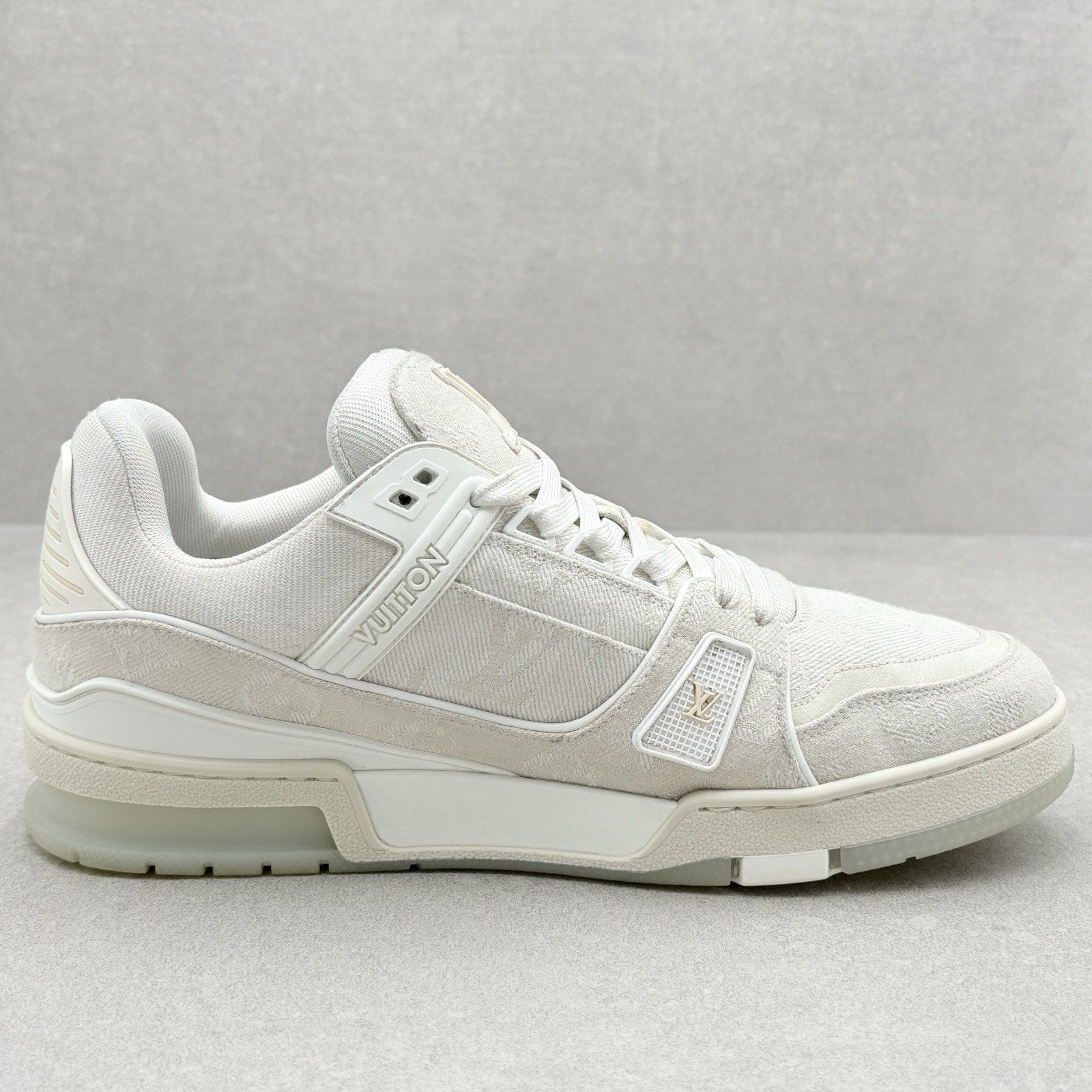 Louis Vuitton Trainer Denim ' Beige ' | Size 8.5 LV (9.5-10 US)