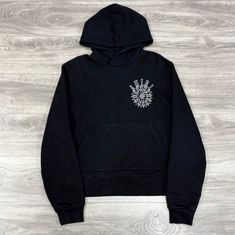 Crystal Embellished Rhinestone Logo Hoodie — photo 3