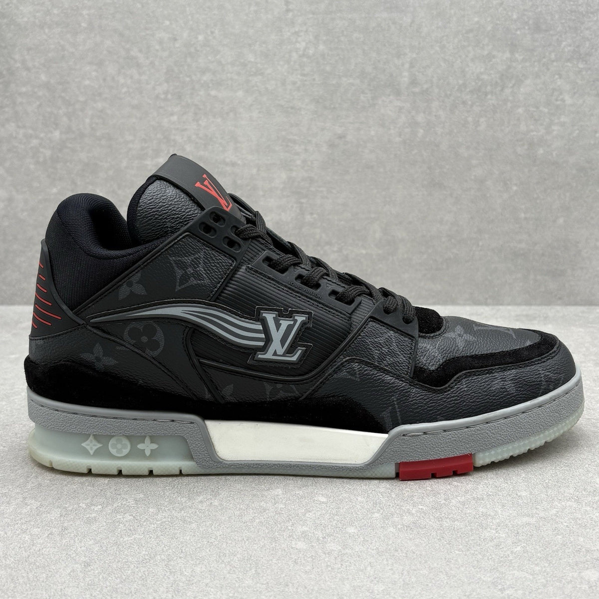 Trainer Mid Black Monogram Red — photo 2