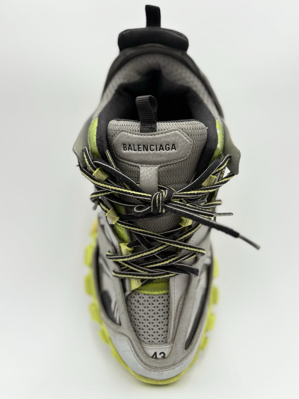 Size 43 (10 US) Balenciaga Track Sneaker ' Silver Neon Yellow ' | GOOD CONDITION
