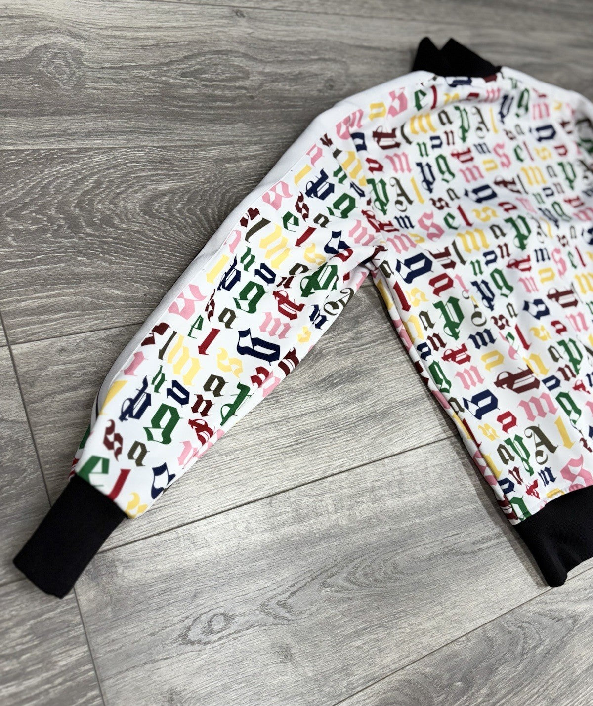 Size Medium - Palm Angels Logo Track Jacket ' White Multi Color ' | EXCELLENT!