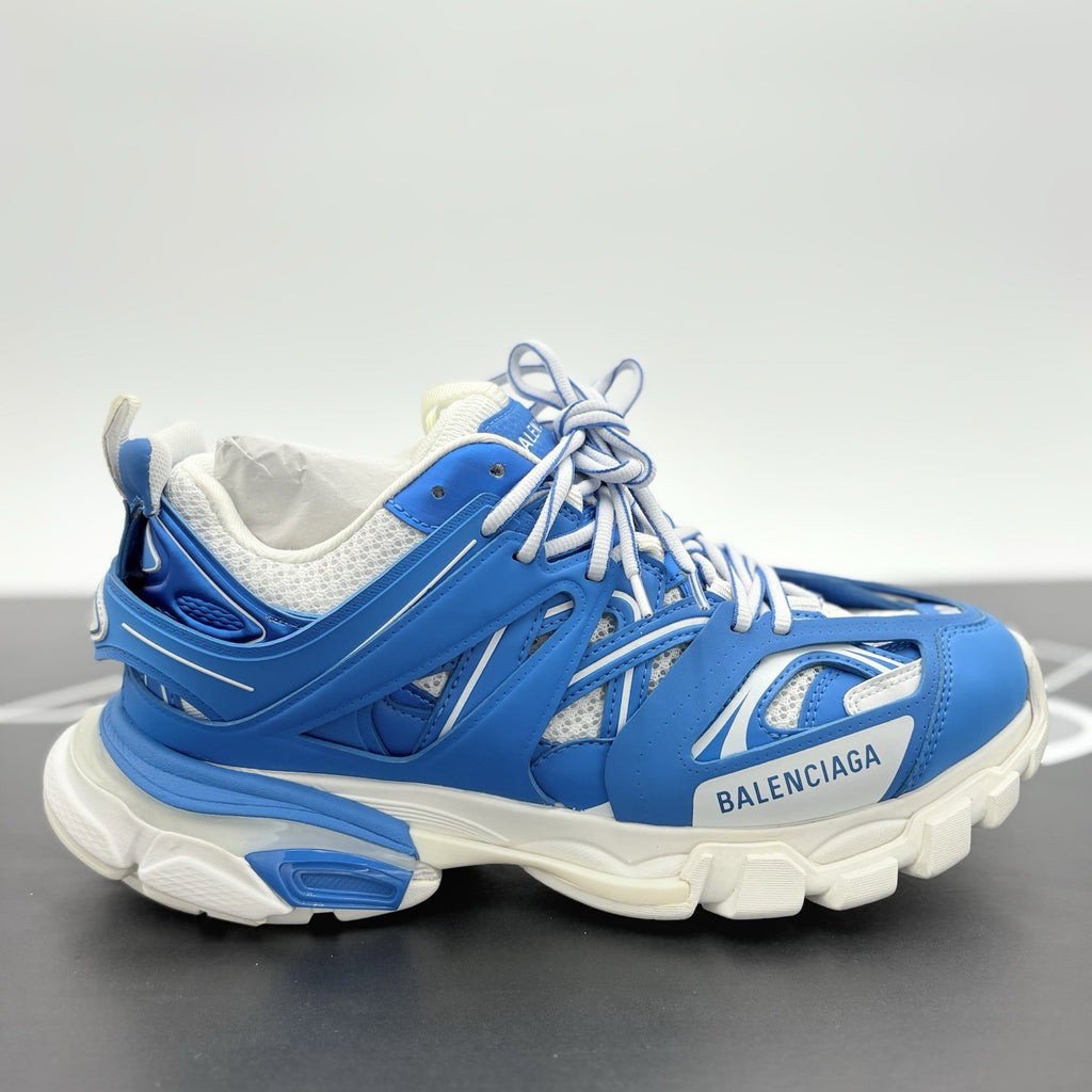 Size 40 (7 US) - Balenciaga Track LED Sneaker ' White Blue ' | BRAND NEW!