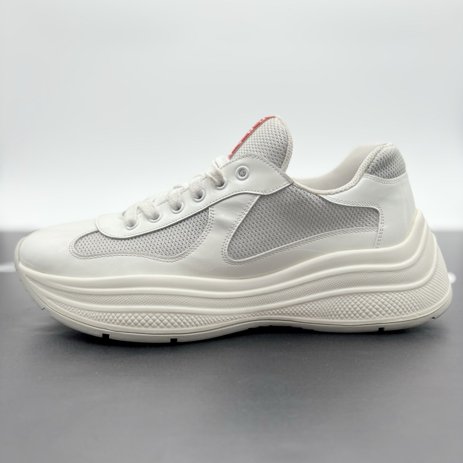 Size 8 UK (9 US) - Prada Americas Cup Sport ' White Grey ' | GREAT CONDITION!
