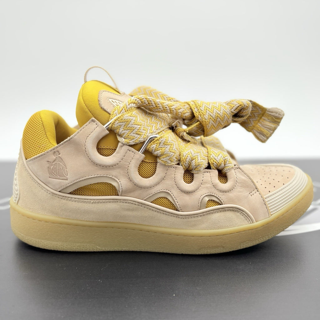 Size 45 (12 US) - Lanvin Curb Sneaker ' Beige Yellow ' | EXCELLENT CONDITION!