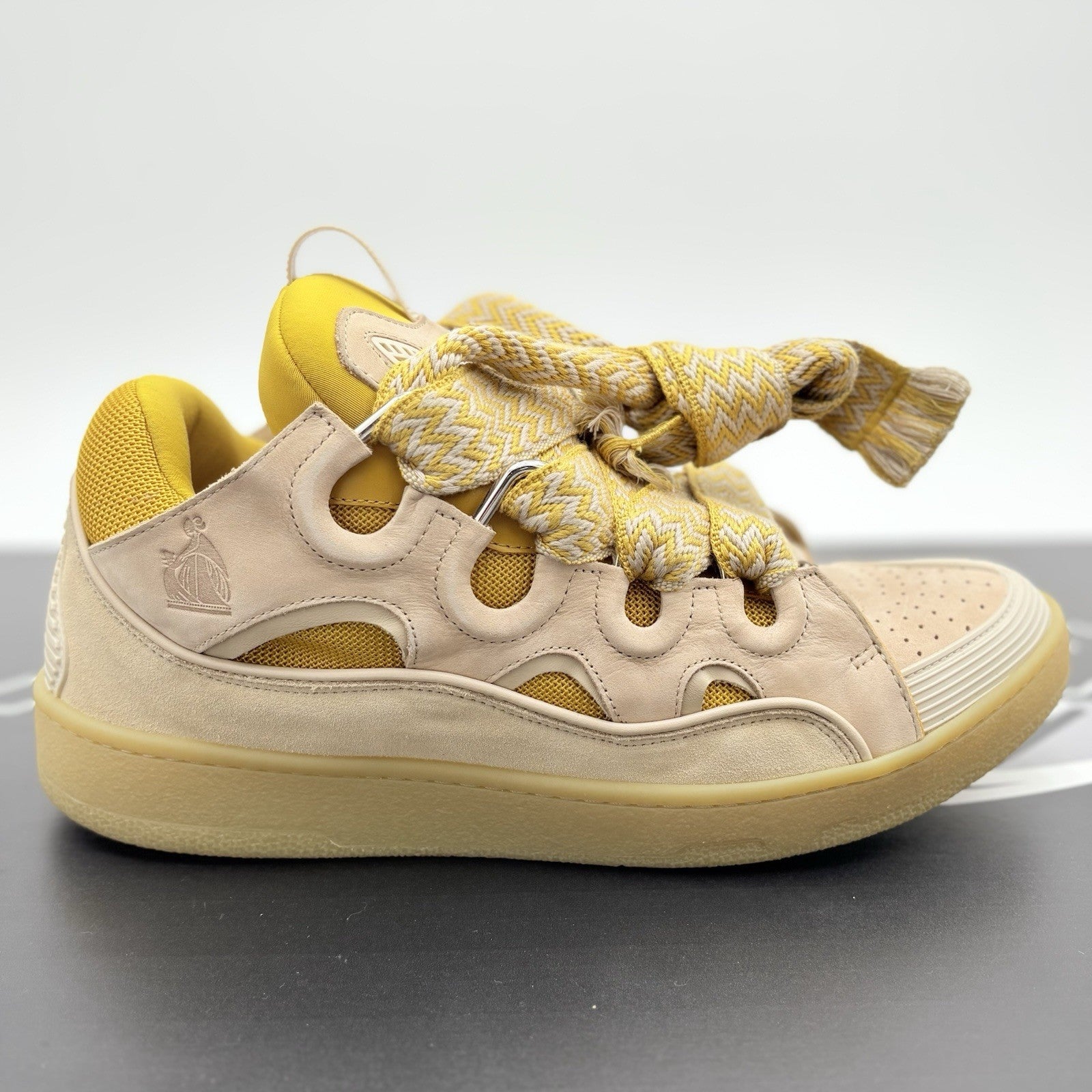 Size 45 (12 US) - Lanvin Curb Sneaker ' Beige Yellow ' | EXCELLENT CONDITION!