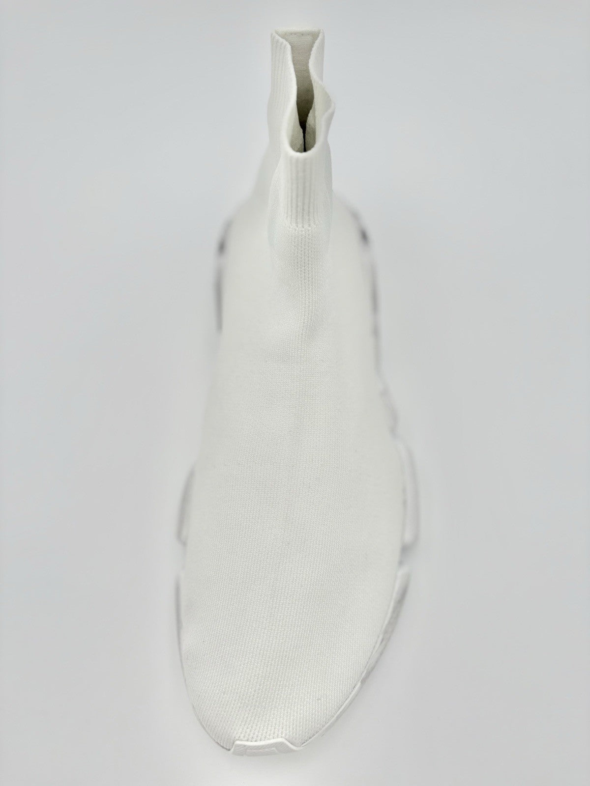 Size 46 (13 US) - Balenciaga Speed 2.0 Graffiti Recycled Knit ' White ' | NEW!