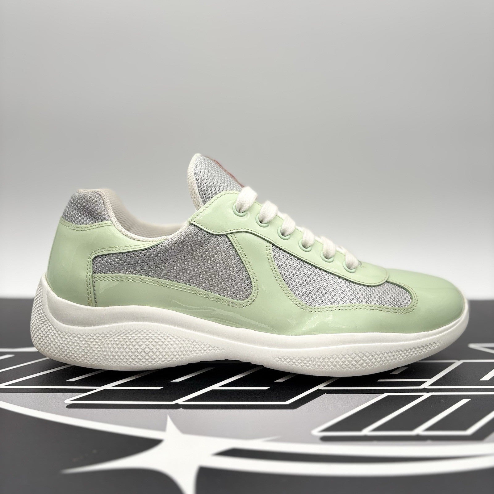 Size 8 UK (9 US) Prada Americas Cup ' White, Mint, Silver ' | GREAT CONDITION!
