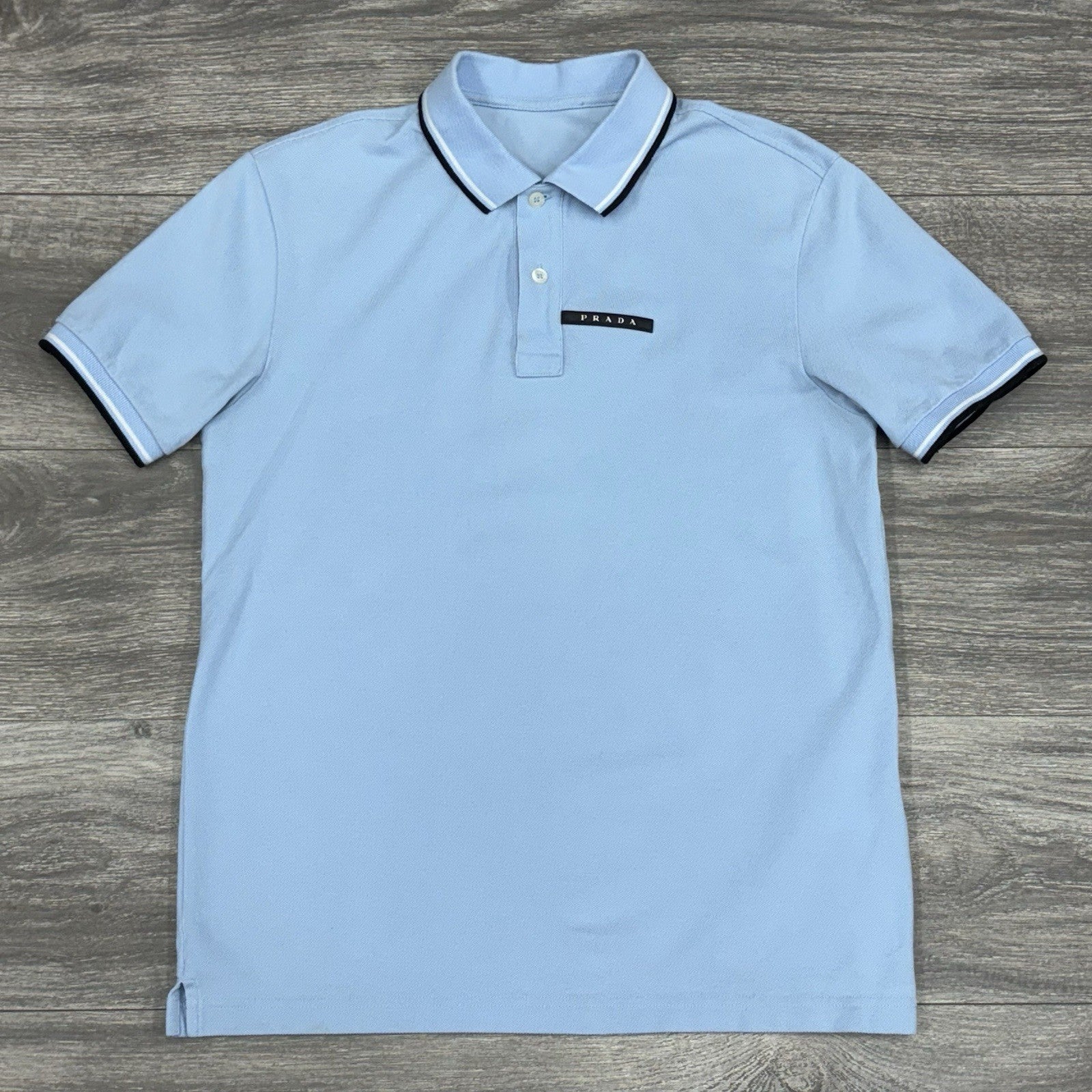 Size L - Prada Polo Shirt ' Light Blue ' | GREAT CONDITION!