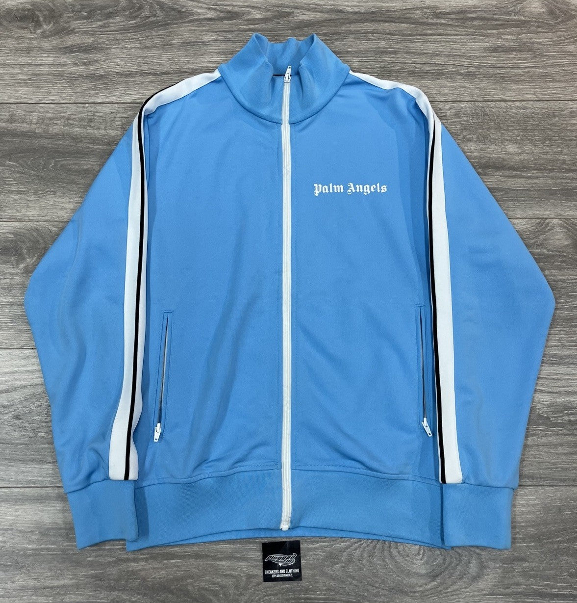 Size Large - Palm Angels Classic Track Jacket ' Light Blue ' | EXCELLENT COND!