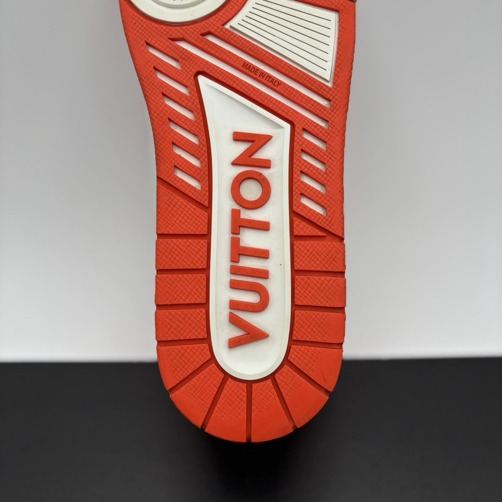 Size 9 LV (10-10.5 US) Louis Vuitton Trainer Strap ' Orange ' | GREAT CONDITION!