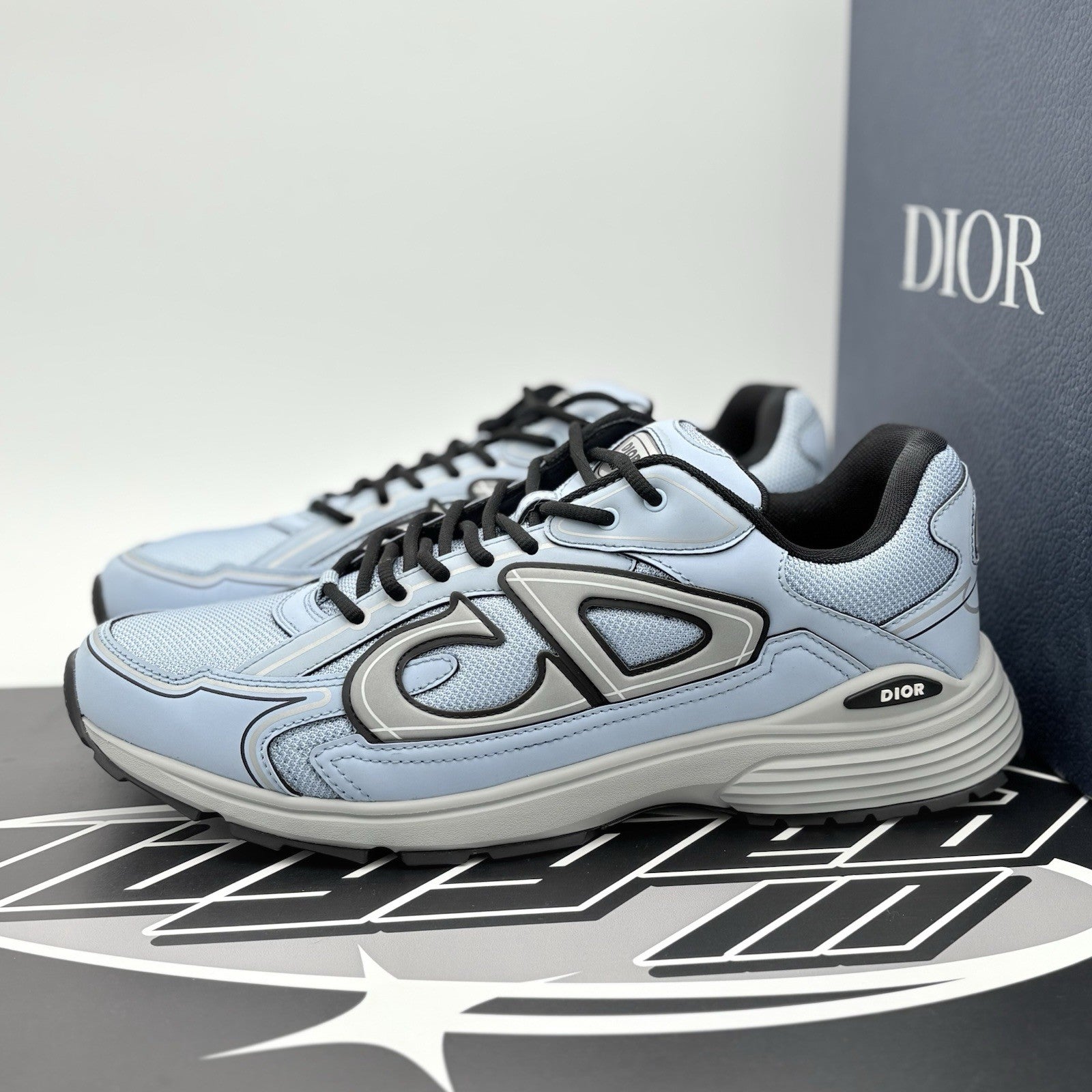 Size 46 (13 US) Dior B30 Reflective Sneaker ' Blue Gray ' | ONLY WORN ONCE!